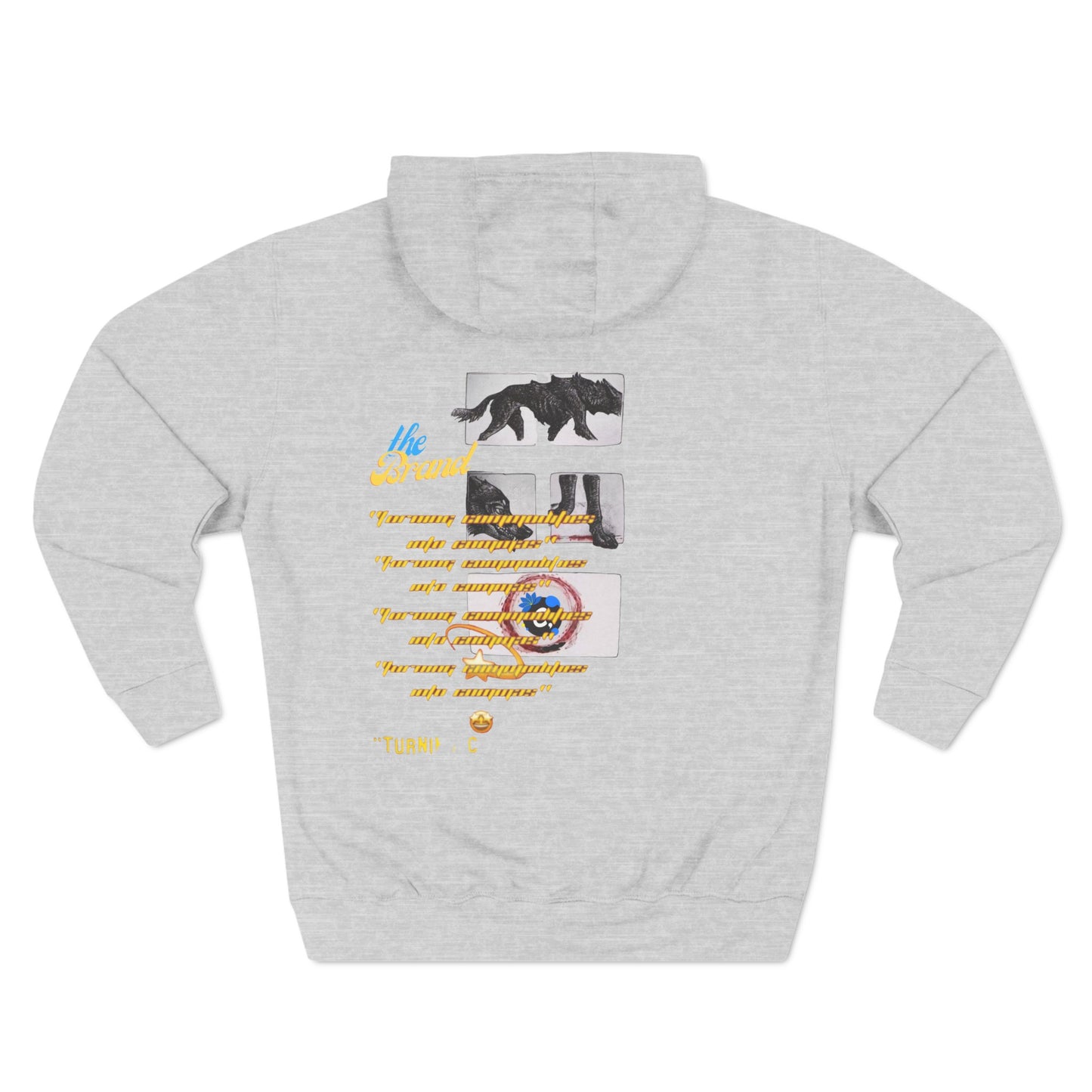 ._LOgo Three-Panel Fleece Hoodie