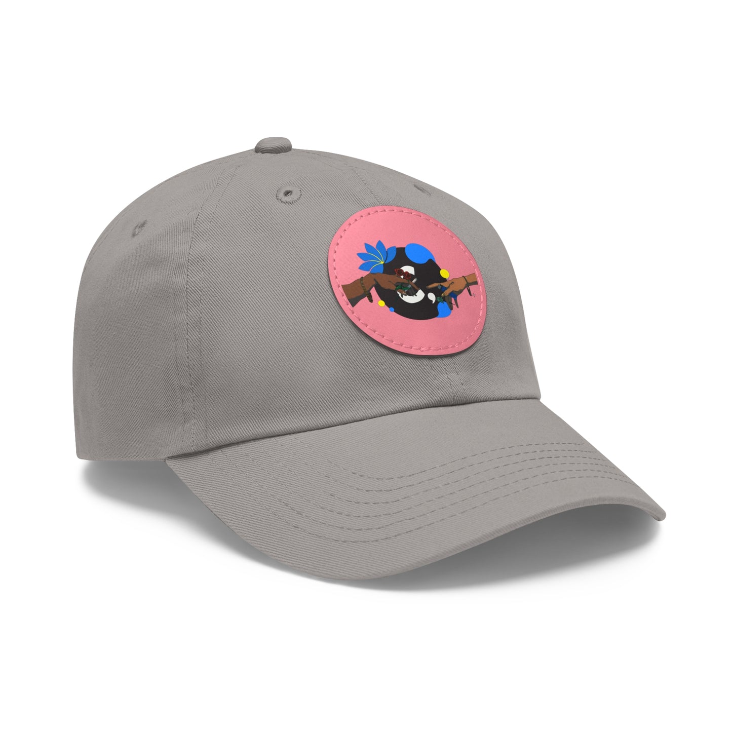 Reach Out + Touch Dad Hat with Leather Patch (Round)