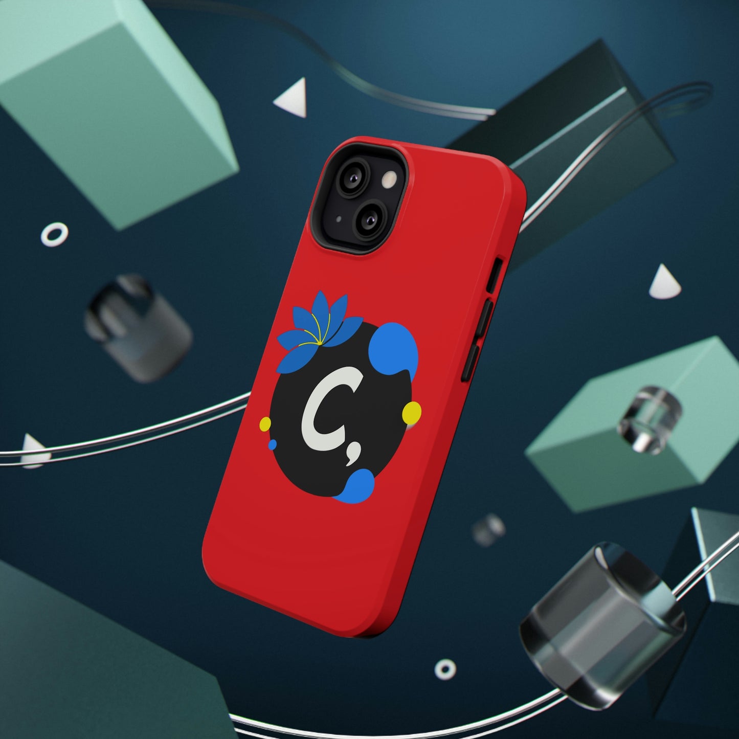 COMMaDiTYbrand All-Red *SiGNATuRE" Impact-Resistant iPhone 13 Phone Case