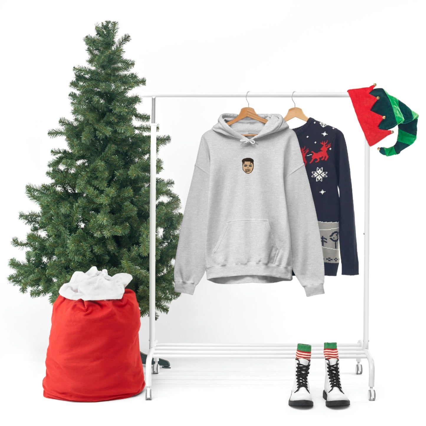 COMMaDiTYbrand *LiL FACE" Men's Heavy Blend™ Hooded Sweatshirt