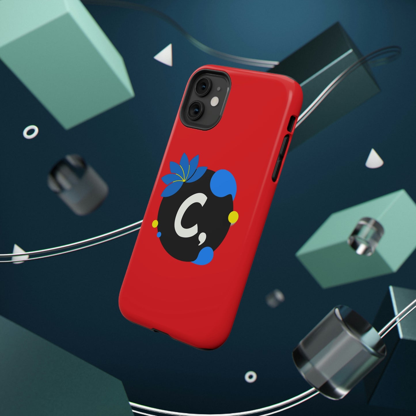 COMMaDiTYbrand All-Red *SiGNATuRE" Impact-Resistant iPhone 13 Phone Case