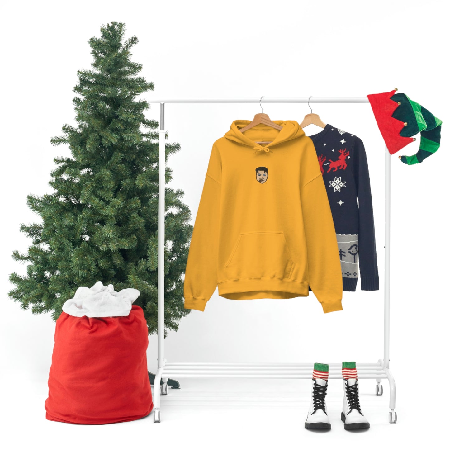 COMMaDiTYbrand *LiL FACE" Men's Heavy Blend™ Hooded Sweatshirt