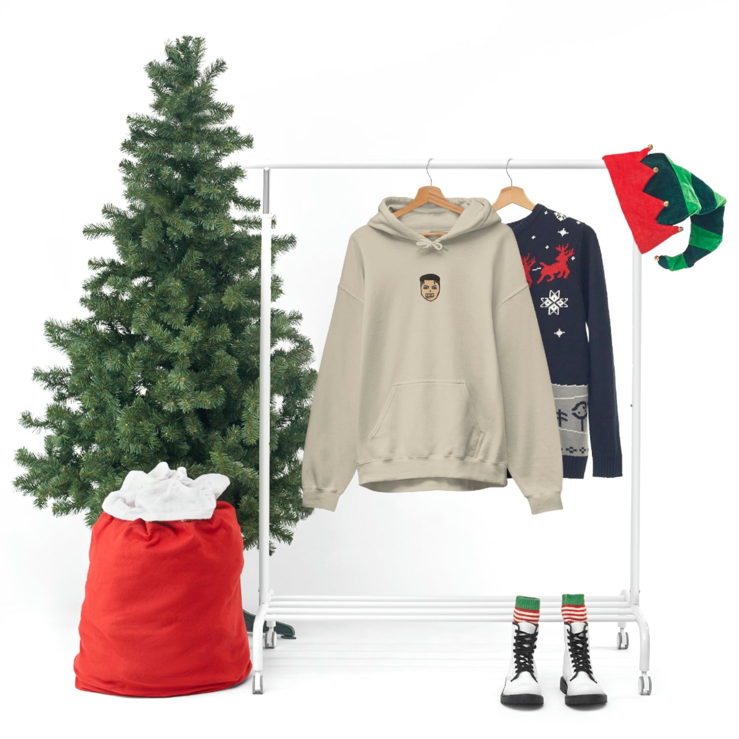 COMMaDiTYbrand *LiL FACE" Men's Heavy Blend™ Hooded Sweatshirt