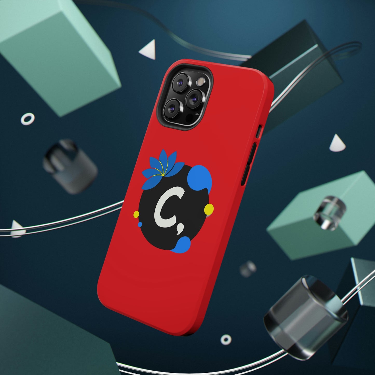 COMMaDiTYbrand All-Red *SiGNATuRE" Impact-Resistant iPhone 13 Phone Case