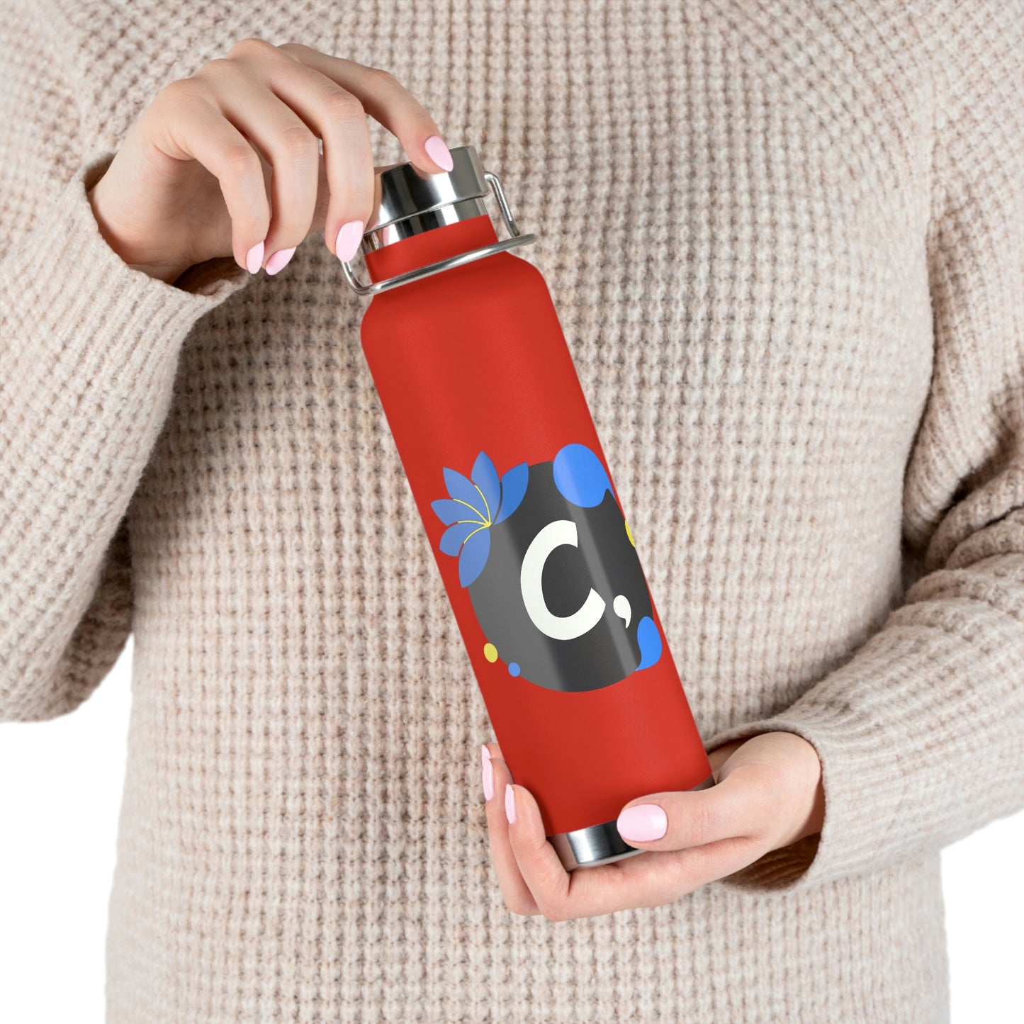 COMMaDiTYbrand *MEDiUM+MULTiCOLOR" Copper Vacuum Insulated Bottle, 22oz