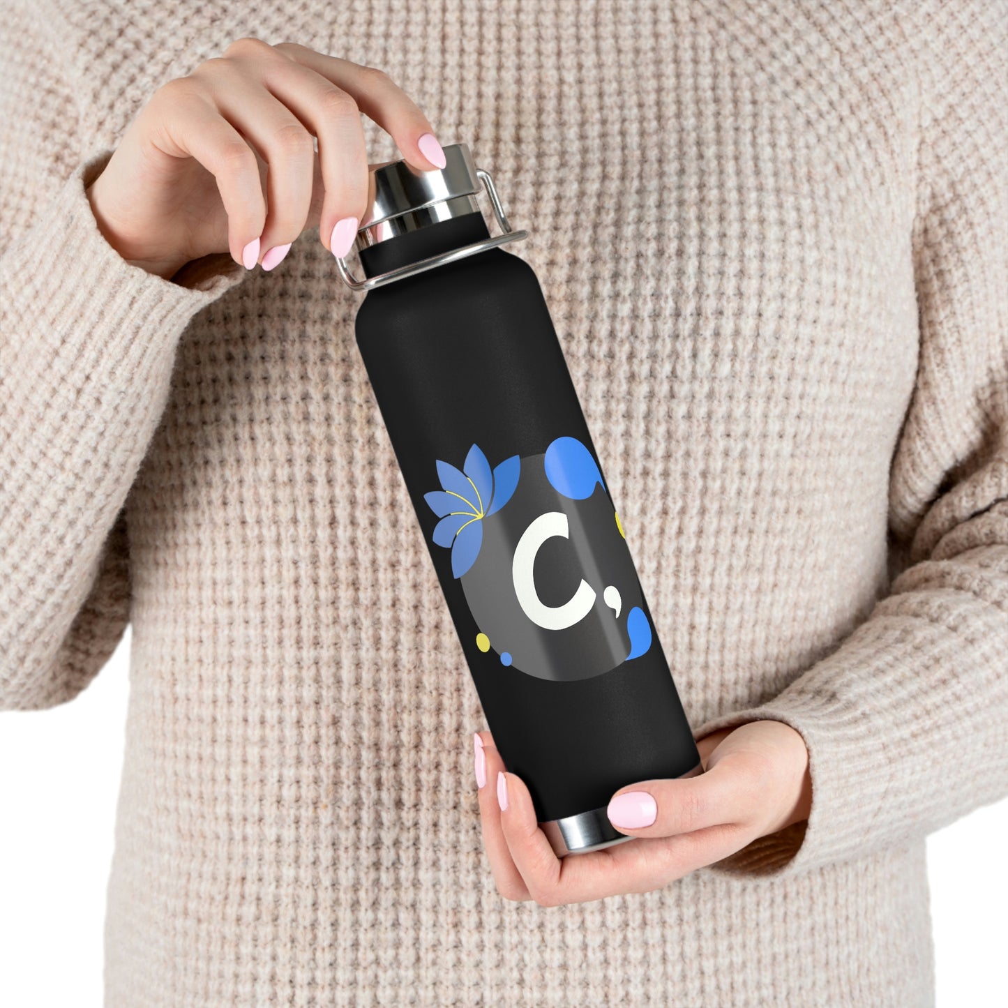 COMMaDiTYbrand *MEDiUM+MULTiCOLOR" Copper Vacuum Insulated Bottle, 22oz