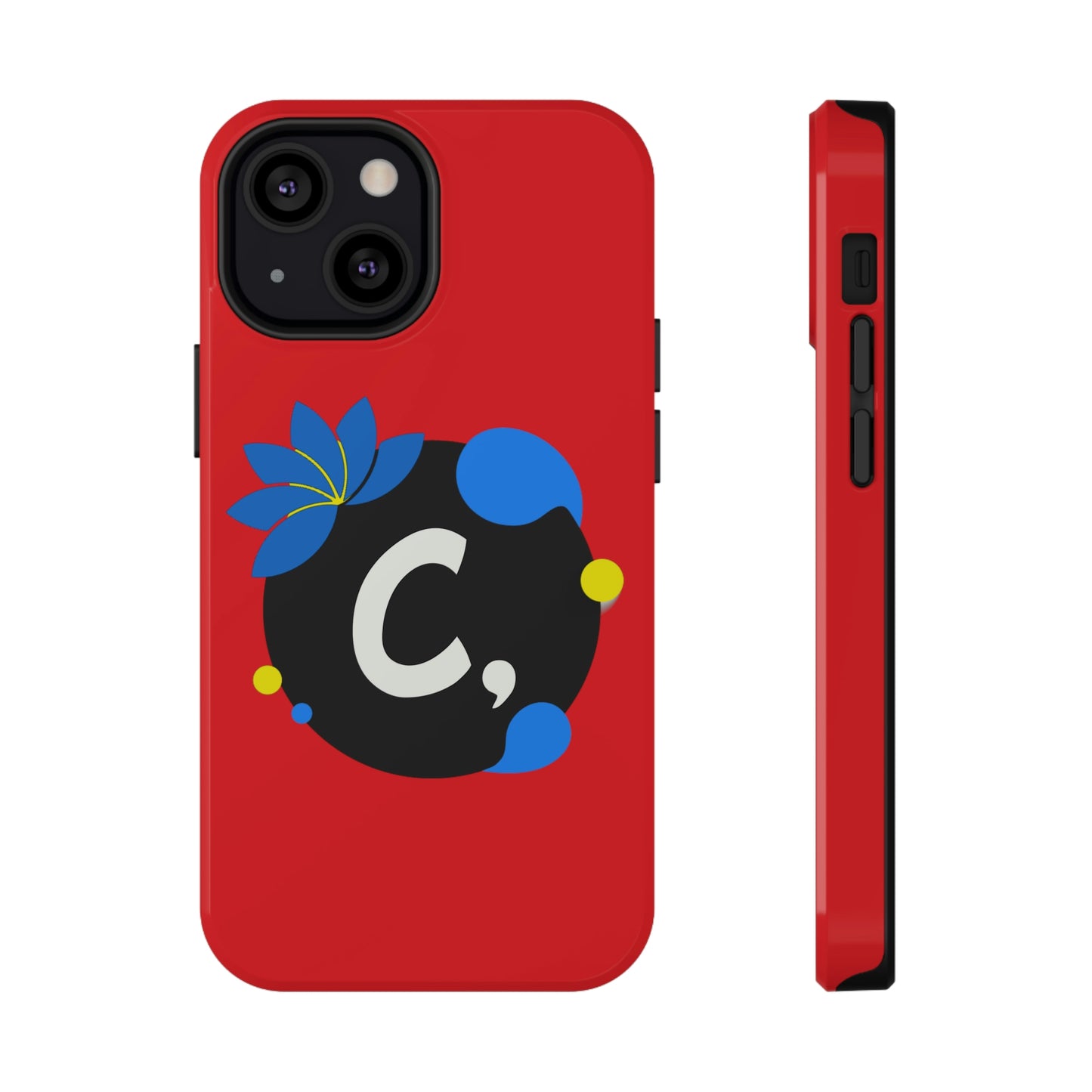 COMMaDiTYbrand All-Red *SiGNATuRE" Impact-Resistant iPhone 13 Phone Case