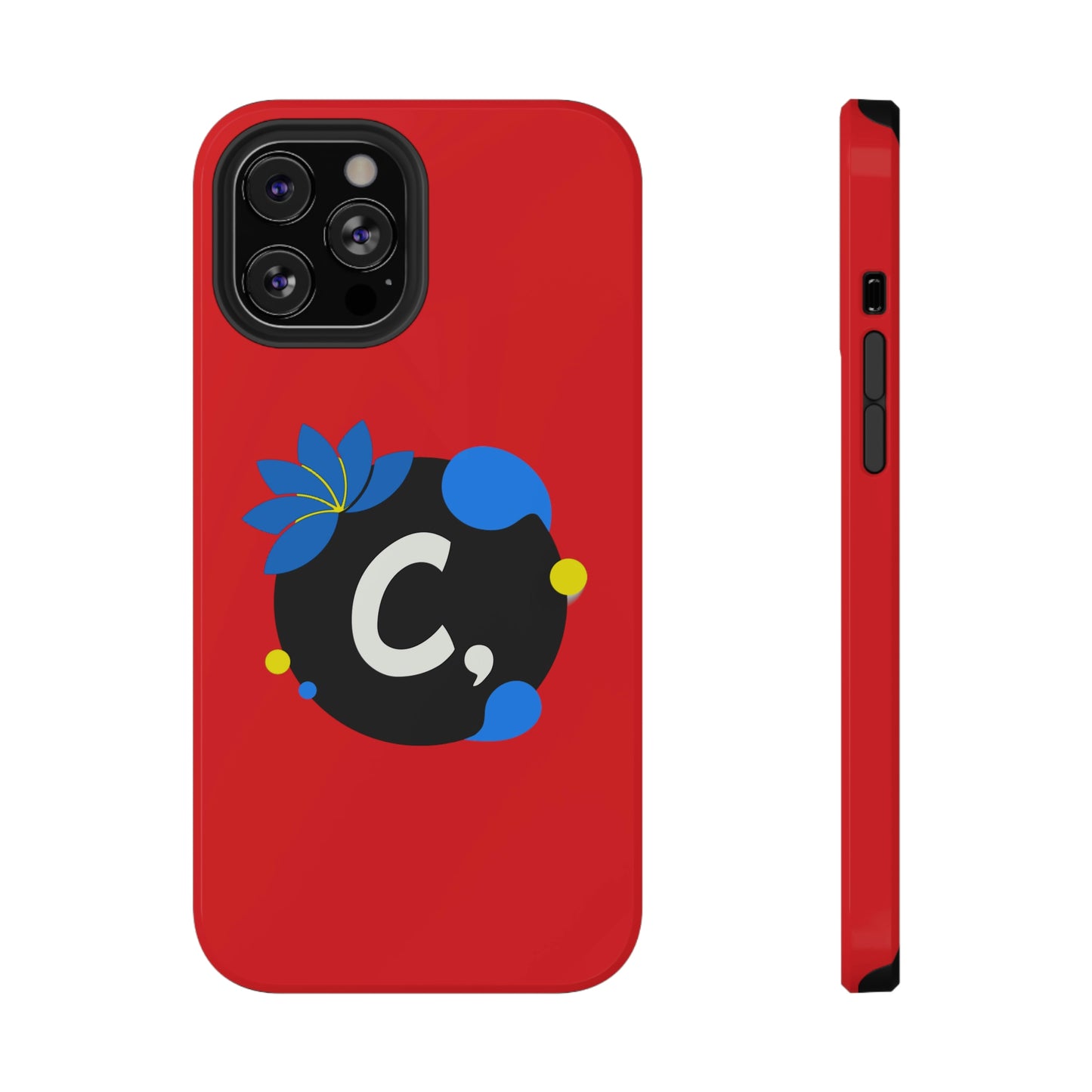 COMMaDiTYbrand All-Red *SiGNATuRE" Impact-Resistant iPhone 13 Phone Case
