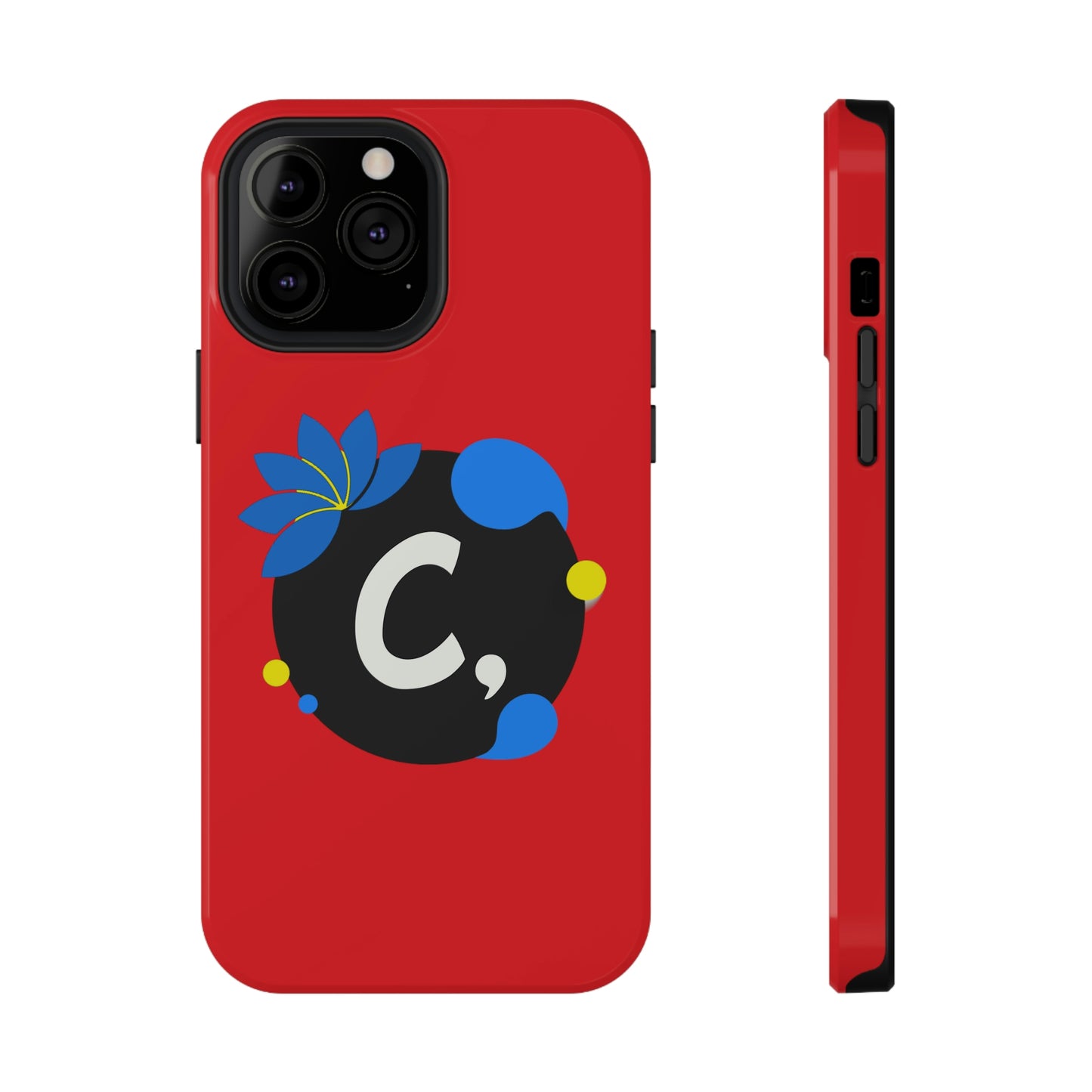 COMMaDiTYbrand All-Red *SiGNATuRE" Impact-Resistant iPhone 13 Phone Case