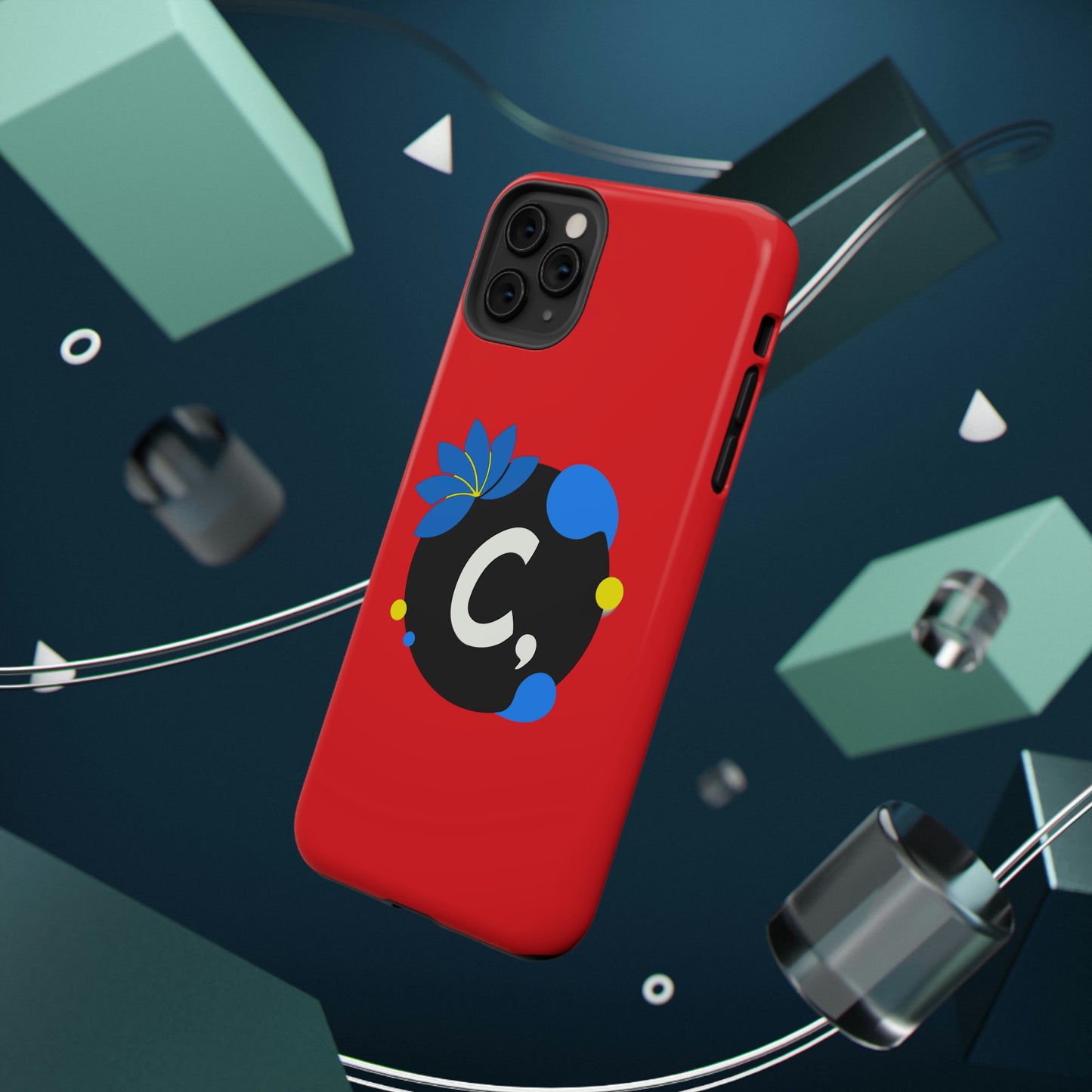 COMMaDiTYbrand All-Red *SiGNATuRE" Impact-Resistant iPhone 13 Phone Case