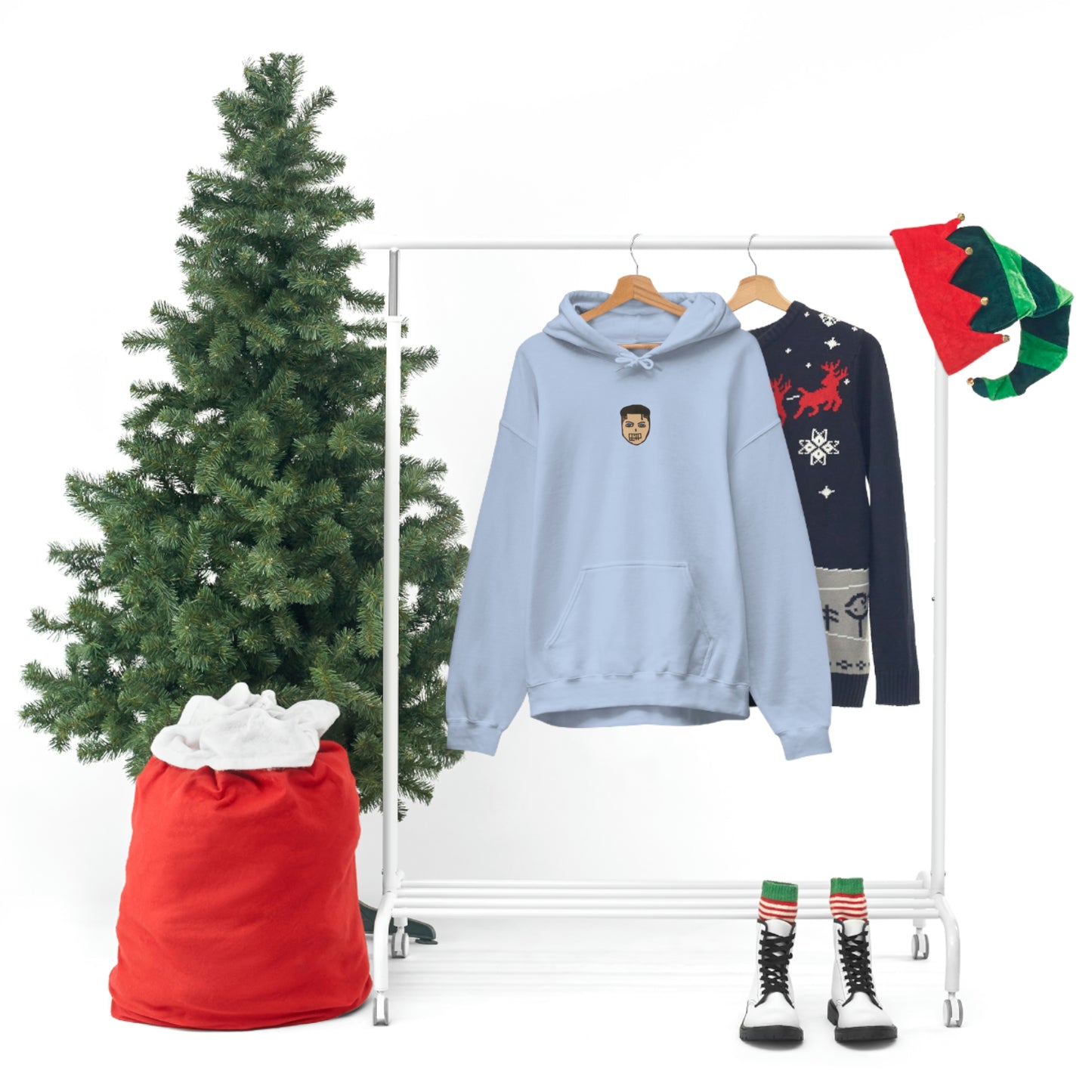 COMMaDiTYbrand *LiL FACE" Men's Heavy Blend™ Hooded Sweatshirt