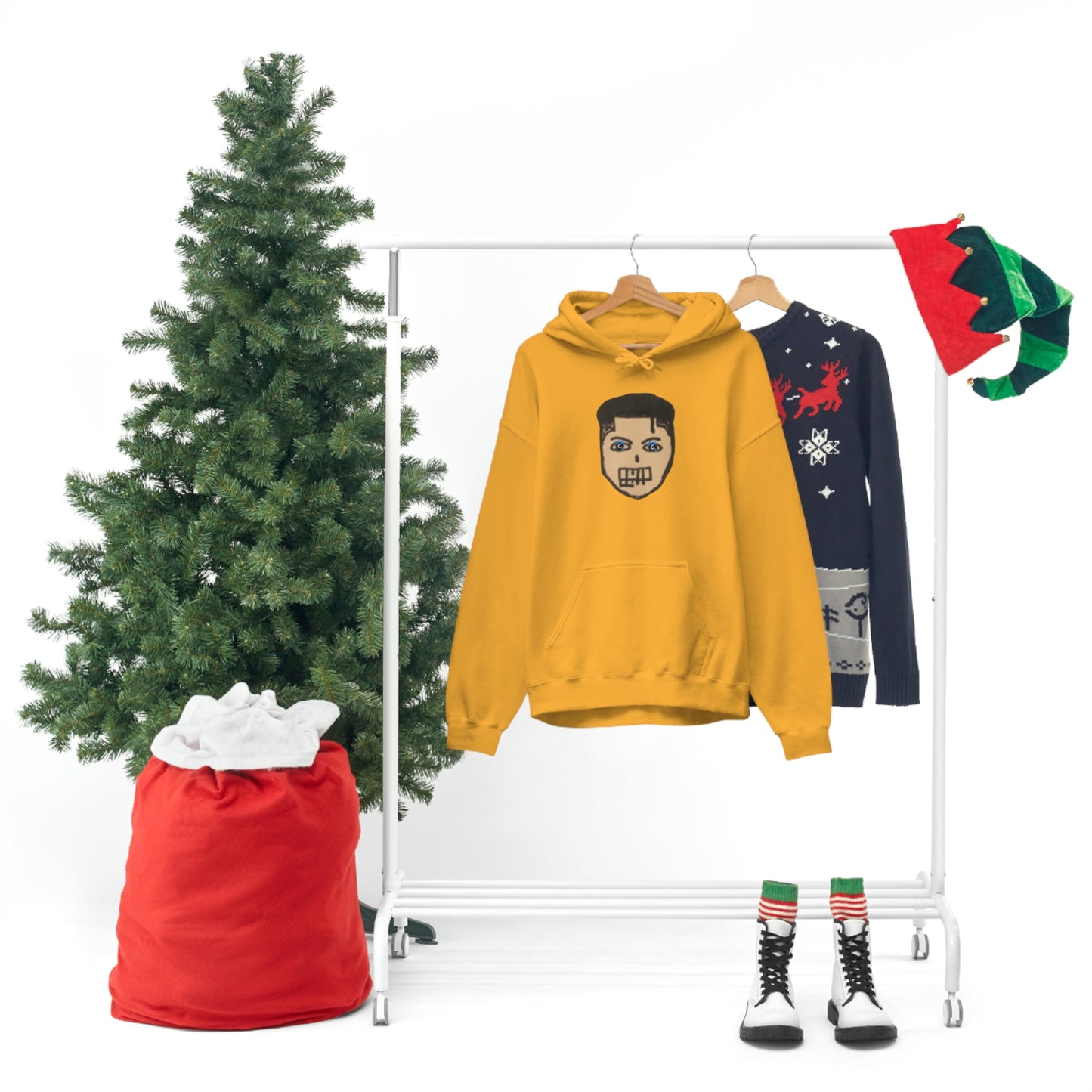 COMMaDiTYbrand Heavy Blend™ *BiGFACE" Men's Hooded Sweatshirt